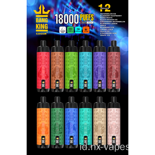 Bang king asli 18000 puff vape tersedia
